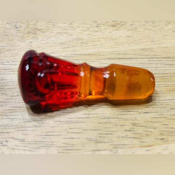 Cruet, LE Smith Hermitage series. Amberina moon & stars pattern. Vintage. - Picture 6 of 8